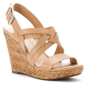 Jessica Simpson Julita strappy leather high wedge sandals shoes